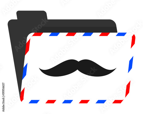 mustache fashion map image vector icon logo