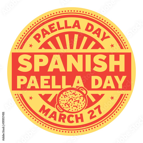 Spanish Paella Day stamp