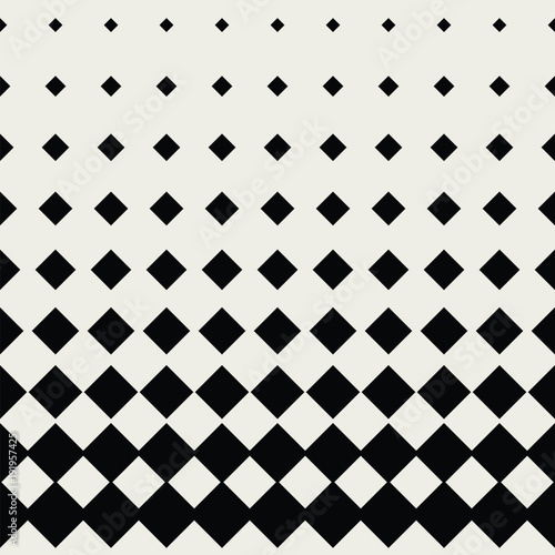 Seamless pattern background. Modern abstract and Classical antique concept. Geometric creative design stylish theme. Illustration vector. Black and white color. Rectangle square half tone shape