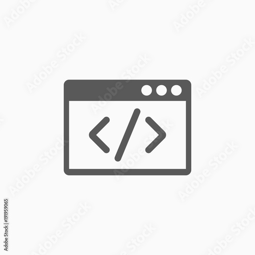 code icon, code vector