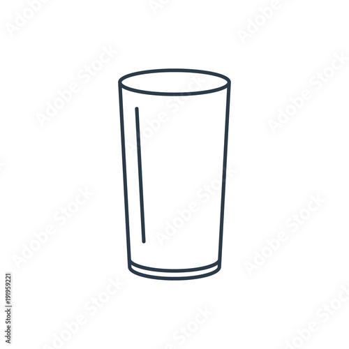 Linear glass cup icon photo