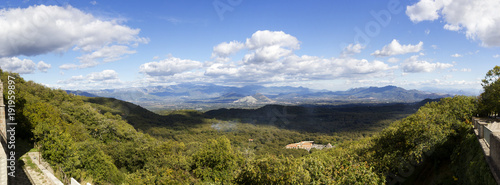 panorama of matese park from lattani mount campania