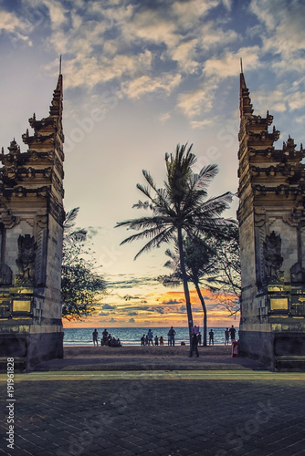 Gate to the Kuta beach in Bali, Indonesia photo