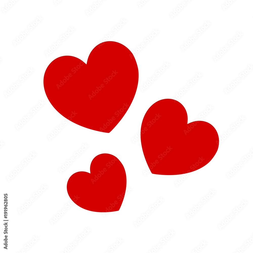 Beautiful and cute group of hearts vector illustration Beautiful and cute group of hearts vector illustration