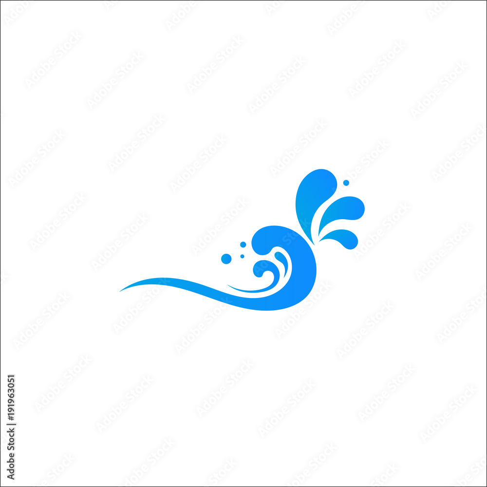 Abstract water wave logo, icon vector design element Abstract water wave logo, icon vector design element