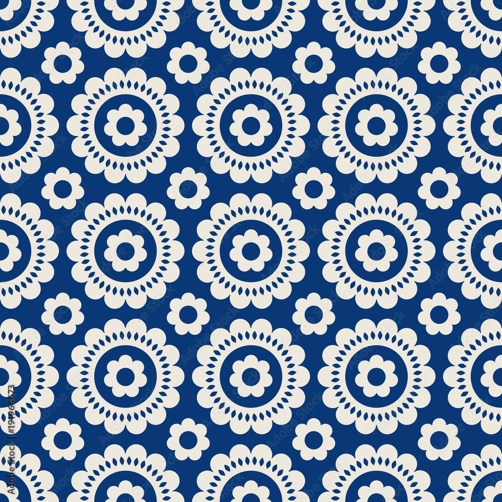 seamless retro pattern with flowers seamless retro pattern with flowers
