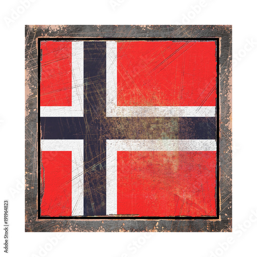 Canvas Print Old Norway flag