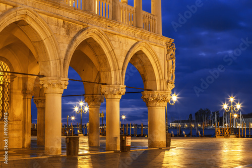Early morning on Piazza San Marco near the Doge's Palace, Venice, Italy