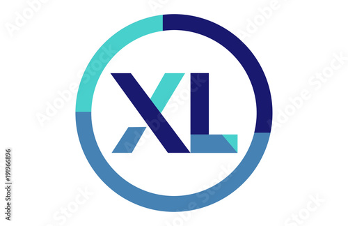 Free Download XL Global Circle Ribbon letter Logo - GFXLoad