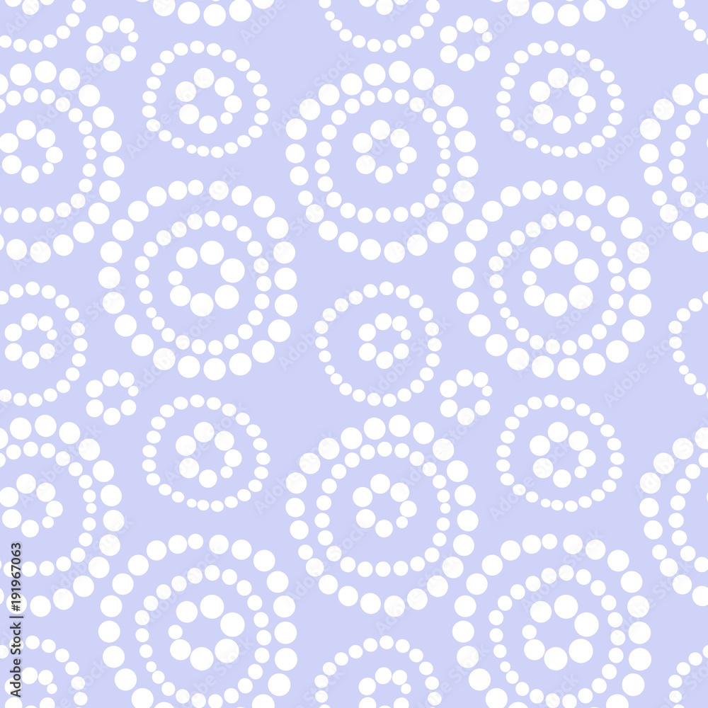 Abstract seamless pattern with white hand drawn circles in a mosaic style on purple Abstract seamless pattern with white hand drawn circles in a mosaic style on purple