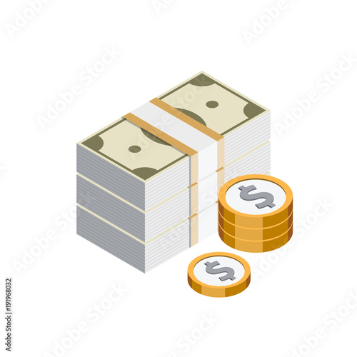 Argent Billets Pièces dollar
