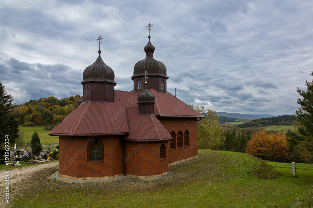 Orthodox church of St. Michael the Archangel in Kulaszne, Bieszczady, Poland