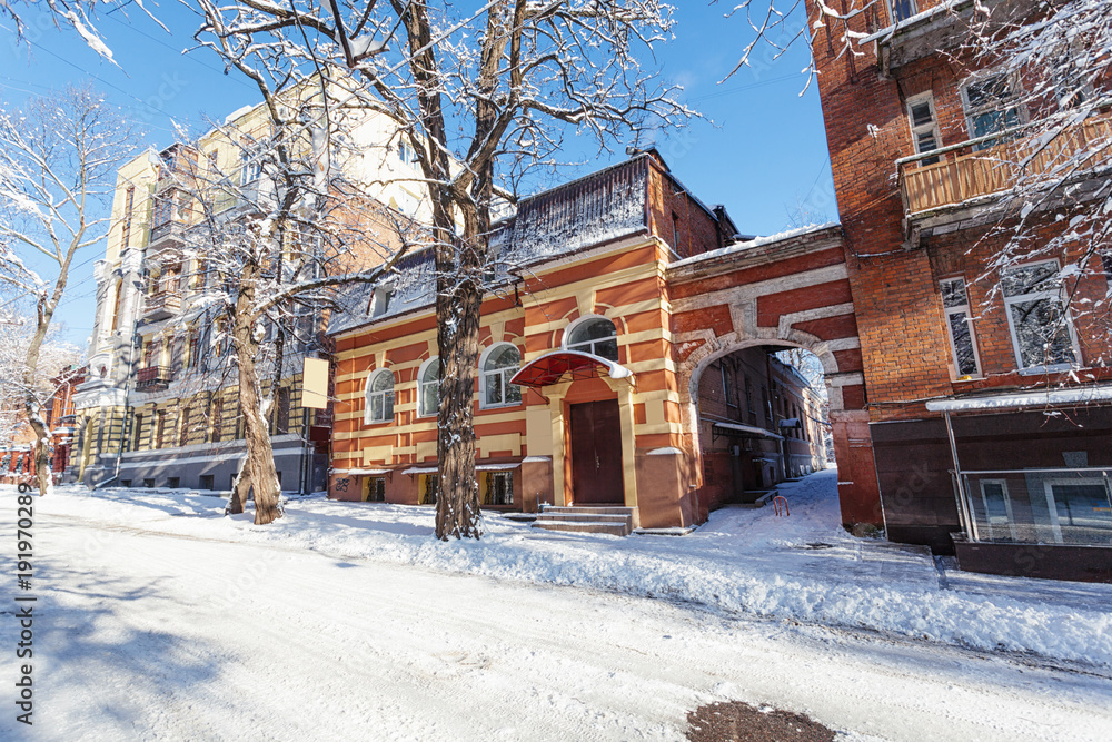 Old architecture of Kharkov, Ukraine.