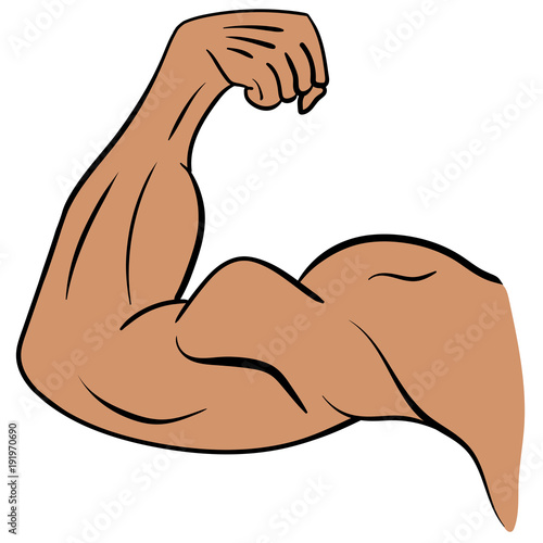 Strong Male Arm. Symbol of Power and Muscle