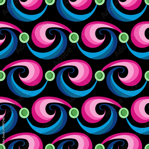 Abstract color seamless sea waves pattern