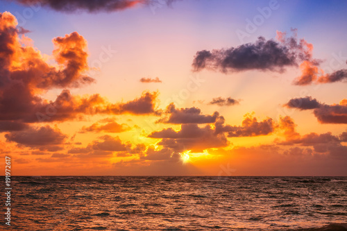 Beautiful sunrise over the sea © ValentinValkov