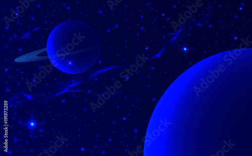 Space and Planets - Vector