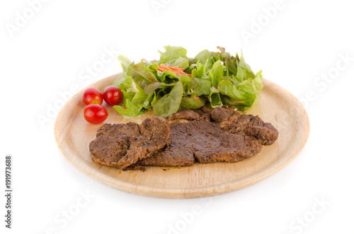 beef stake isolate on white background