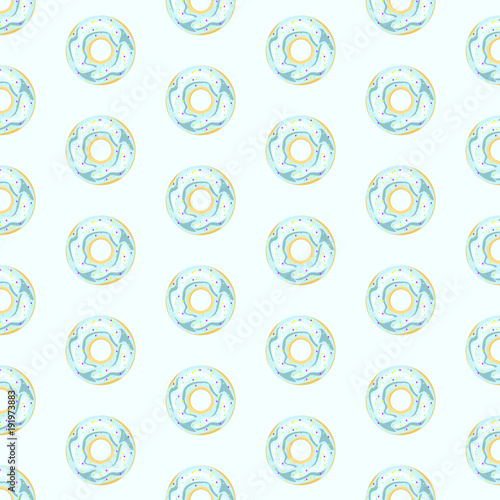 Blue donut pattern