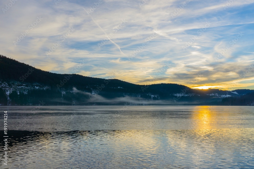 Fototapeta premium Abendstimmung am Titisee