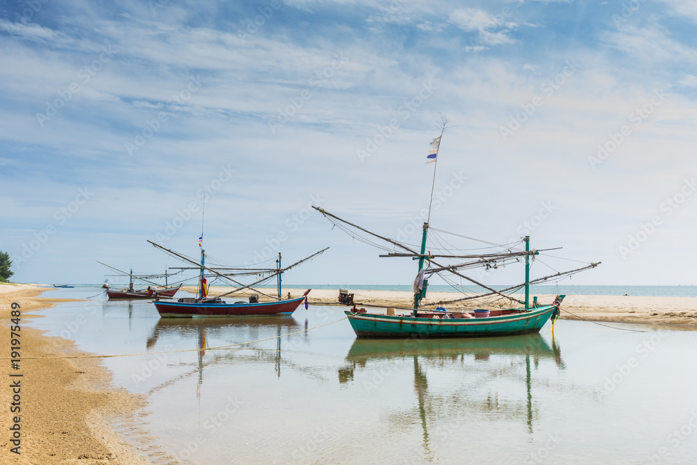 Fishing boats and coastal beaches in the south