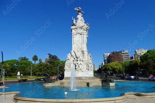 fountain with beautiful sculpture in Buenos Aires, Argentina