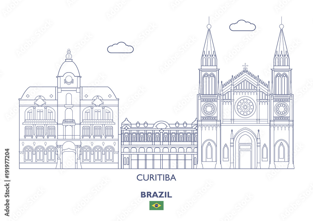 Curitiba City Skyline, Brazil