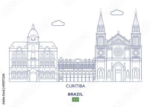 Curitiba City Skyline  Brazil