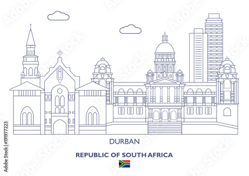Durban City Skyline  South Africa
