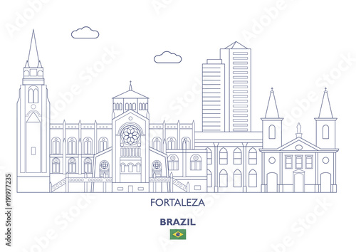 Fortaleza City Skyline  Brazil