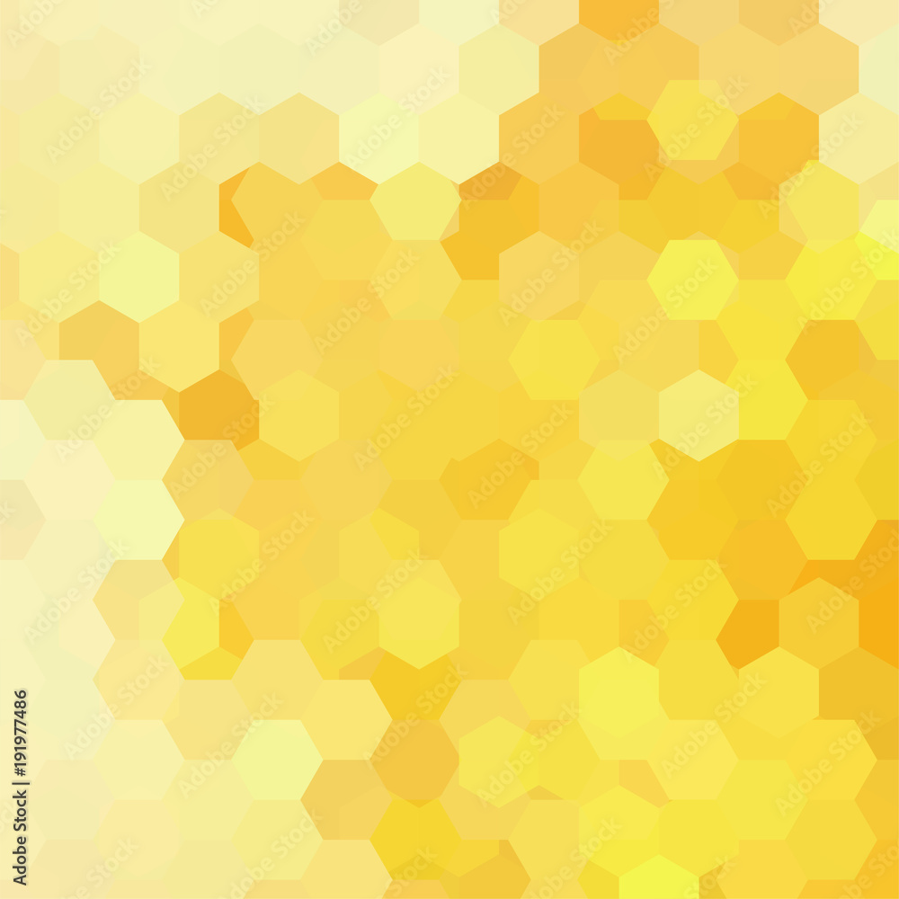 Abstract hexagons vector background. Yellow geometric vector illustration. Creative design template. Abstract hexagons vector background. Yellow geometric vector illustration. Creative design template.