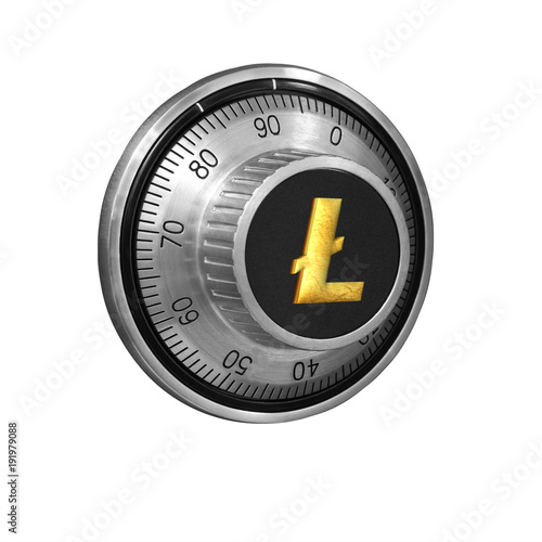 Code lock with the symbol of Lightcoin photo