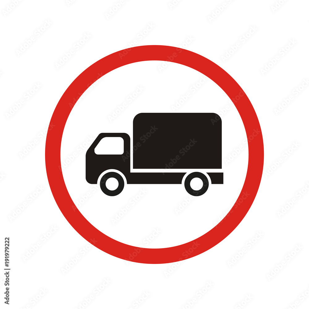 Truck traffic is prohibited sign Truck traffic is prohibited sign