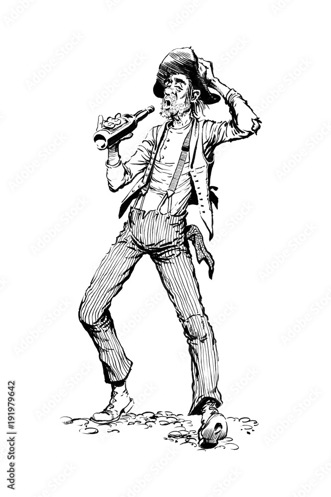 Fototapeta premium drunken peasant