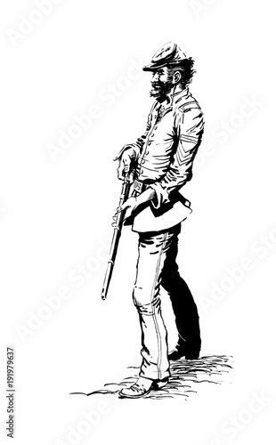 Soldier with shotgun