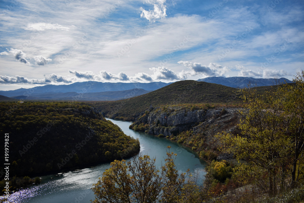 Beautiful panoramic view at river canyon/ landscape nature photography
