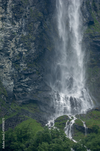 Seven sisters waterfall in Norway very close to the Geiranger Fjord
