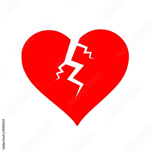 Beautiful icon of broken heart vector
