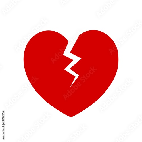 Beautiful icon of broken heart vector