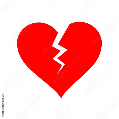 Beautiful icon of broken heart vector