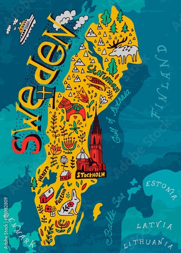 Illustrated map
