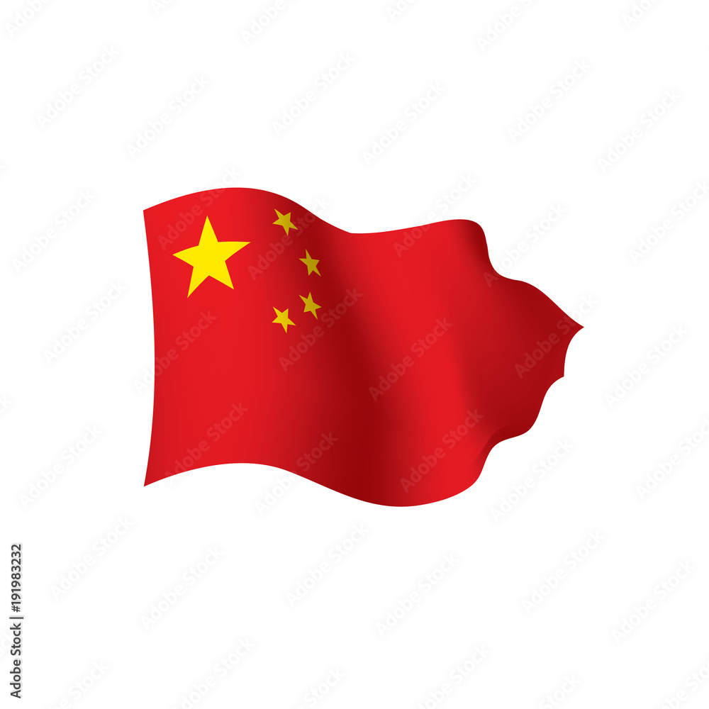 China flag, vector illustration China flag, vector illustration