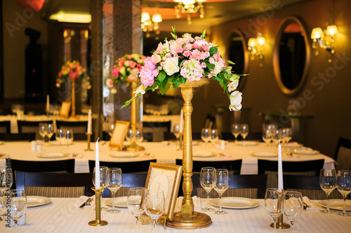 Beautiful wedding accessories, decor, flowers