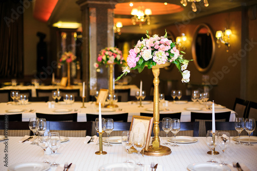 Beautiful wedding accessories, decor, flowers