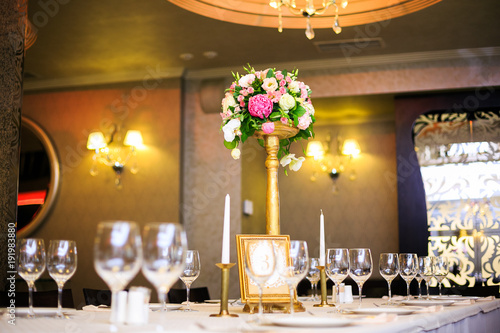 Beautiful wedding accessories, decor, flowers