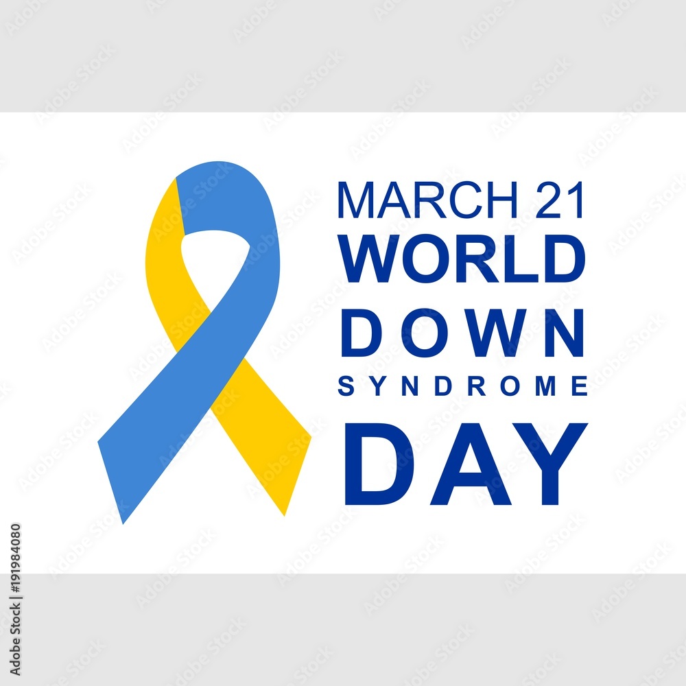 world down syndrome day. logo. poster. sticker Stock Vector | Adobe Stock