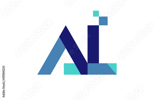 AL Digital Ribbon Letter Logo