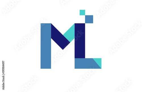 ML Digital Ribbon Letter Logo Free Download ML Digital Ribbon Letter Logo - GFXLoad