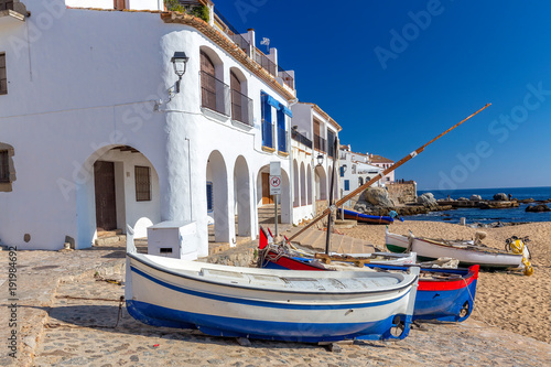 Fotografie Village Calella de Palafrugell (Costa Brava, Spain) in wintertime