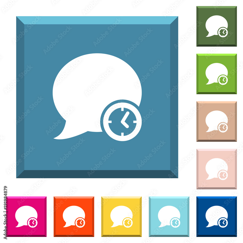 Blog comment time white icons on edged square buttons Blog comment time white icons on edged square buttons
